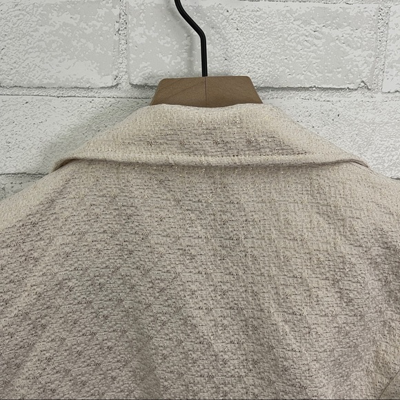 A NEW DAY Cream & Gold Shimmer Moto Jacket Blazer - Picture 6 of 10